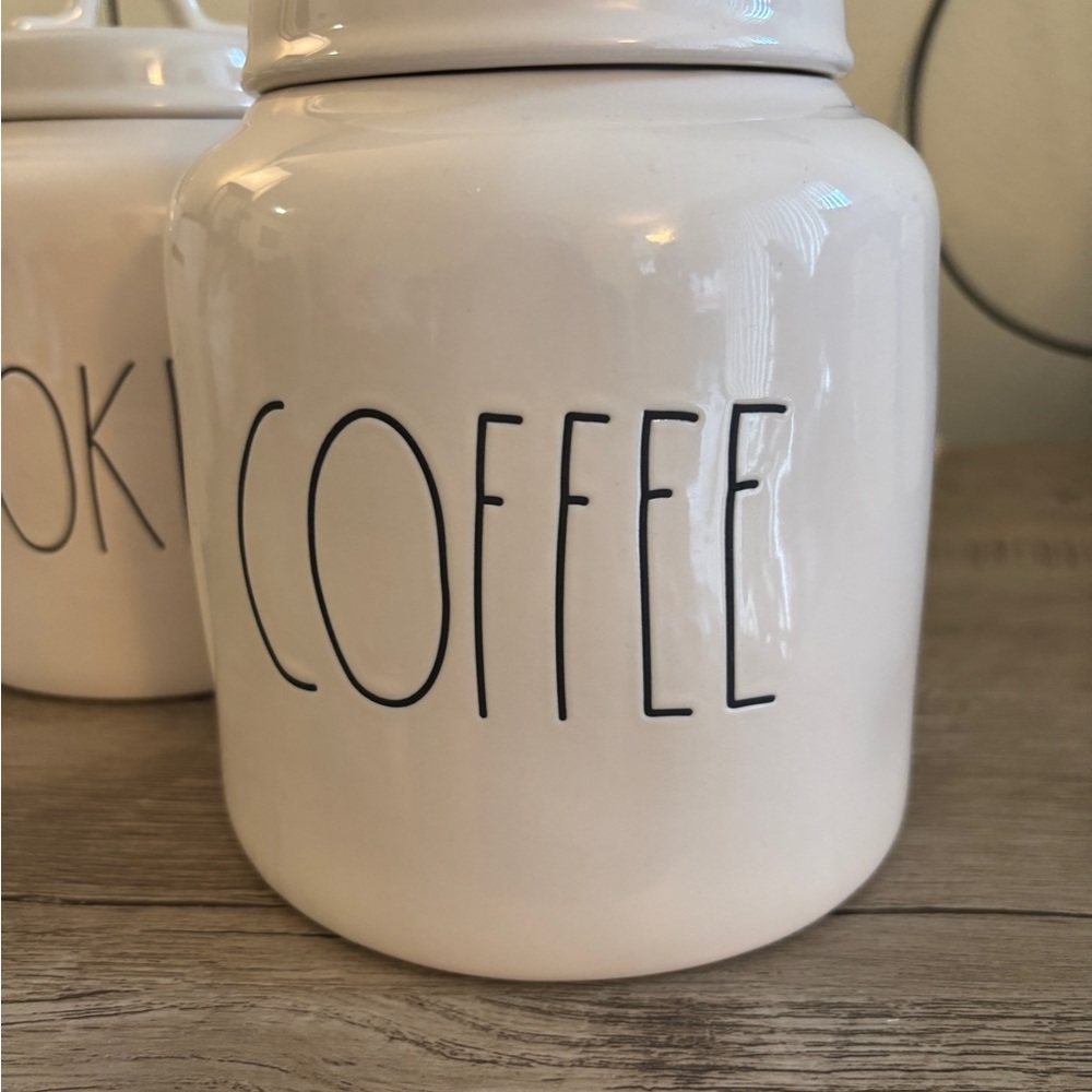 Rae Dunn White Coffee Canister Kitchen Accessory